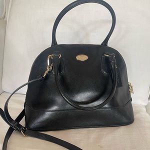 Black leather Coach purse, satchel, crossbody. Excellent condition